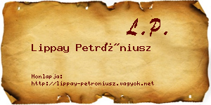 Lippay Petróniusz névjegykártya